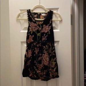 Black Floral Lace Top